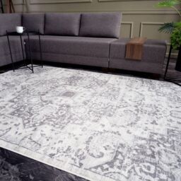 THE RUGS Montana Vintage Grey & Cream Living Room Area Rug 4060 - Size: 80 cm x 150 cm - thumbnail 1