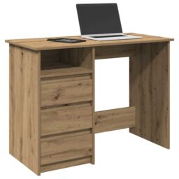 Berkfield Home Desk Artisan Oak 102x50x75 cm Engineered Wood in Brown - Size: 102 x 50 x 75 cm - thumbnail 1