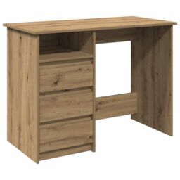 Berkfield Home Desk Artisan Oak 102x50x75 cm Engineered Wood in Brown - Size: 102 x 50 x 75 cm - thumbnail 2
