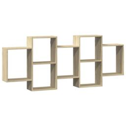 Berkfield Home Wall Shelf Sonoma Oak 159x18x65 cm Engineered Wood in Light Tan - Size: 159 x 18 x 65 cm - thumbnail 2