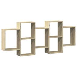 Berkfield Home Wall Shelf Sonoma Oak 159x18x65 cm Engineered Wood in Light Tan - Size: 159 x 18 x 65 cm - thumbnail 6