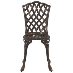 Berkfield Home Bronze Cast Aluminium Small Durable Outdoor Dining Set - thumbnail 7