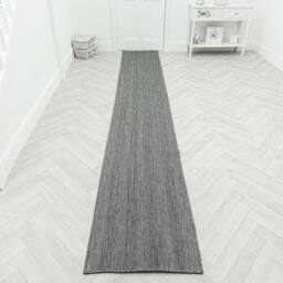 runrug Carpet Runner Rug - Indoor/Outdoor, Reversible, 2mm - 'Stripes' in Grey - Size: 60 cm x 150 cm - thumbnail 5