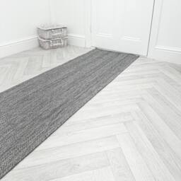 runrug Carpet Runner Rug - Indoor/Outdoor, Reversible, 2mm - 'Stripes' in Grey - Size: 60 cm x 150 cm - thumbnail 6