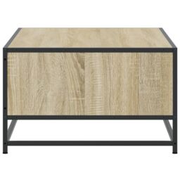 Berkfield Home Coffee Table Sonoma Oak 100x57x35 cm Engineered Wood & Metal in Brown - Size: 100 x 57 x 35 cm - thumbnail 6