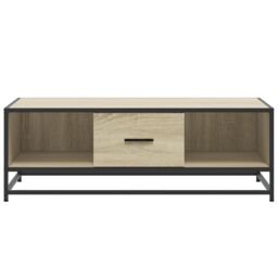 Berkfield Home Coffee Table Sonoma Oak 100x57x35 cm Engineered Wood & Metal in Brown - Size: 100 x 57 x 35 cm - thumbnail 5