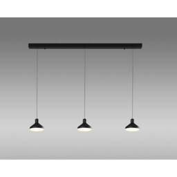 Netlighting Antaras 3 Light Linear Bar Pendant 24W LED 3000K 1770lm Black - thumbnail 2