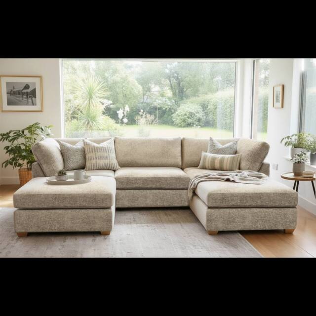 The Great Sofa Company Hyde U Shape Corner Sofa in Stone - image 1