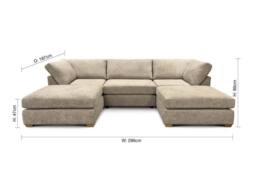 The Great Sofa Company Hyde U Shape Corner Sofa in Stone - thumbnail 7