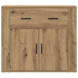 Berkfield Home Sideboard Artisian Oak 80x33x70 cm Engineered Wood in Brown - Size: 80 x 33 x 70 cm - thumbnail 5