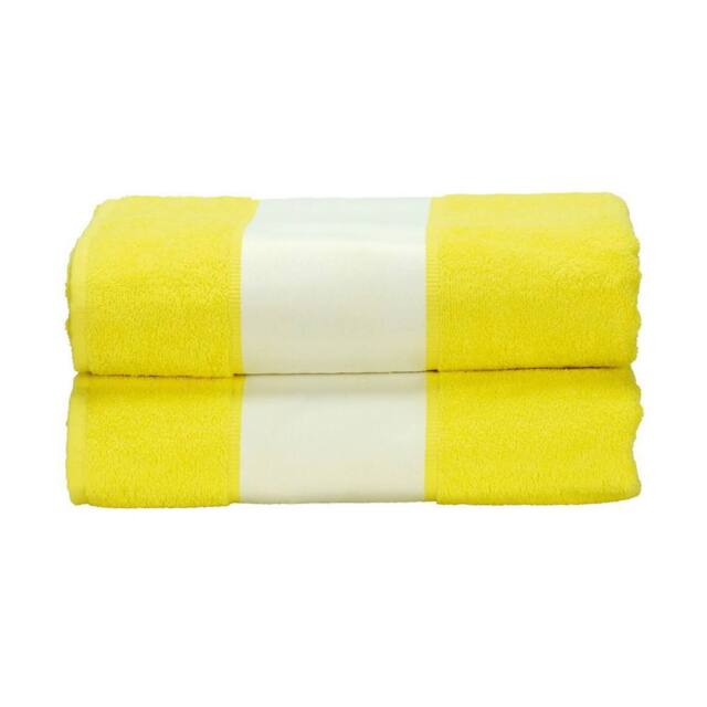 ARTG Subli-Me Bath Towel in Bright Yellow - image 1