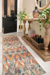 Kukoon Beige Multi-Colour Abstract Soft Chenille Washable Living Room Area Rug - Size: 120 cm x 170 cm - thumbnail 6
