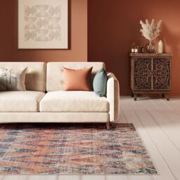 Kukoon Beige Multi-Colour Abstract Soft Chenille Washable Living Room Area Rug - Size: 120 cm x 170 cm - thumbnail 3