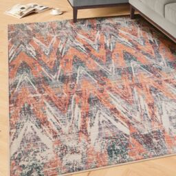 Kukoon Beige Multi-Colour Abstract Soft Chenille Washable Living Room Area Rug - Size: 120 cm x 170 cm - thumbnail 2