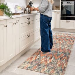 Kukoon Beige Multi-Colour Abstract Soft Chenille Washable Living Room Area Rug - Size: 120 cm x 170 cm - thumbnail 5