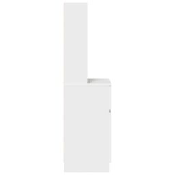 Berkfield Home Bedside Cabinet White 39x35x125 cm Engineered Wood - Size: 39 x 35 x 125 cm - thumbnail 7