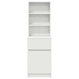 Berkfield Home Bedside Cabinet White 39x35x125 cm Engineered Wood - Size: 39 x 35 x 125 cm - thumbnail 6