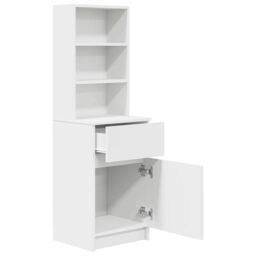 Berkfield Home Bedside Cabinet White 39x35x125 cm Engineered Wood - Size: 39 x 35 x 125 cm - thumbnail 5