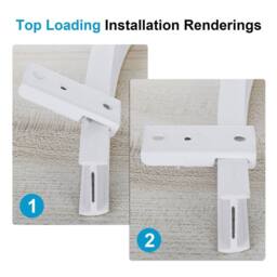 FLAVORA 3m White Flexible Straight Bay Window Curtain Track Rail - Size: 1 - thumbnail 3