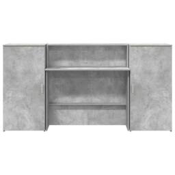 Berkfield Home Reception Desk Concrete Grey 200x50x103.5 cm Engineered Wood - thumbnail 5