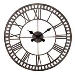 mysmartbuy Buxton Skeleton Indoor or Outdoor Metal Quartz Clock - 60cm Diameter in Silver - thumbnail 4