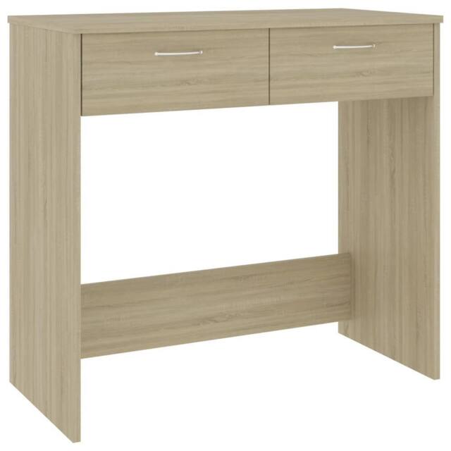 Berkfield Home Desk Sonoma Oak 80x40x75 cm Engineered Wood in Light Tan - Size: 80 x 40 x 75 cm - image 1