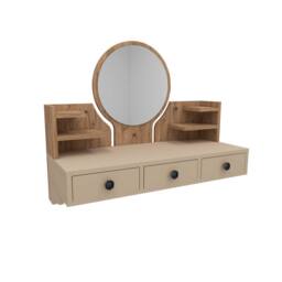 Destina Home Cosmo Makeup Vanity Table with Mirror in Beige - Size: 1 Pack - thumbnail 1
