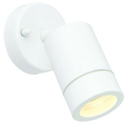 Loops IP44 Outdoor Adjustable Spotlight Gloss White GU10 Dimmable Accent Downlight - thumbnail 1