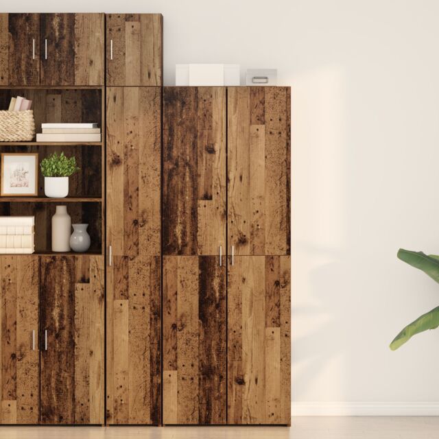 Berkfield Home Highboard Old Wood 70x42.5x185 cm Engineered Wood in Brown - image 1