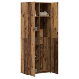 Berkfield Home Highboard Old Wood 70x42.5x185 cm Engineered Wood in Brown - thumbnail 3