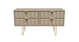 Ready Assembled 2 U Metro 4 Drawer Bed Box (Ready Assembled) in Light Brown