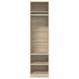 Berkfield Home Wardrobe Sonoma Oak 50x50x200 cm Engineered Wood in Brown - Size: 50 x 50 x 200 cm - thumbnail 5