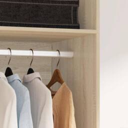 Berkfield Home Wardrobe Sonoma Oak 50x50x200 cm Engineered Wood in Brown - Size: 50 x 50 x 200 cm - thumbnail 3