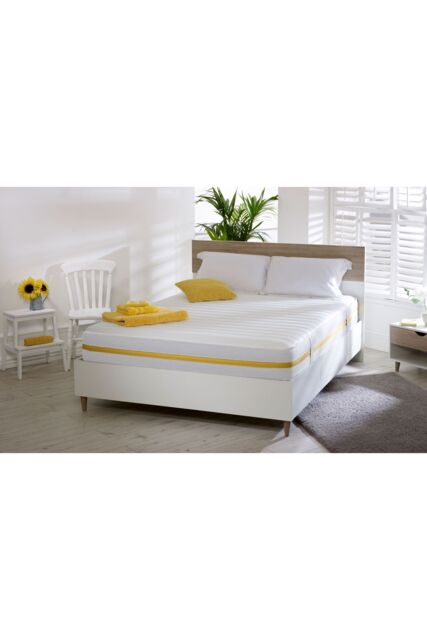 Starlight Beds Lunar Luxe Hybrid Mattress 7.5 Inch Deep Memory Foam & Coil Spring in White - Size: Double - image 1