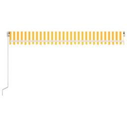 Berkfield Home Manual Retractable Awning 500x350 cm Yellow & White - thumbnail 4