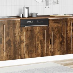 Berkfield Home Dishwasher Panel Porto Smoked Oak 60x1.5x67 cm Engineered Wood in Brown - thumbnail 3
