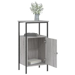 Berkfield Home Bedside Cabinet Grey Sonoma 41x31x80 cm Engineered Wood - Size: 41 x 31 x 80 cm - thumbnail 4