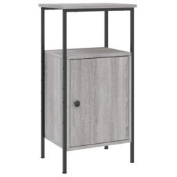 Berkfield Home Bedside Cabinet Grey Sonoma 41x31x80 cm Engineered Wood - Size: 41 x 31 x 80 cm - thumbnail 2