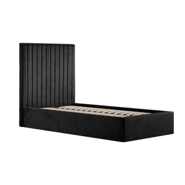 Lemon Pavilion Furniture Berlin Tall Ottoman Single Bed Frame (Pack of 2) - L203xW108xH124 cm in Black - image 1