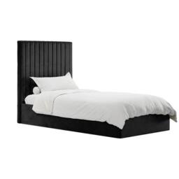Lemon Pavilion Furniture Berlin Tall Ottoman Single Bed Frame (Pack of 2) - L203xW108xH124 cm in Black - thumbnail 4