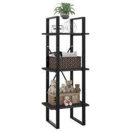 Berkfield Home 3-Tier Book Cabinet Grey 40x30x105 cm Engineered Wood - Size: 40 x 30 x 105 cm - thumbnail 5