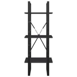 Berkfield Home 3-Tier Book Cabinet Grey 40x30x105 cm Engineered Wood - Size: 40 x 30 x 105 cm - thumbnail 3