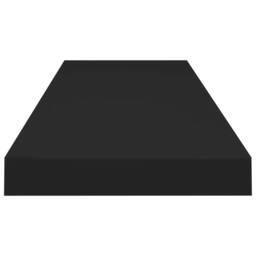 Berkfield Home Durable Floating Wall Shelves 2 pcs Black 90x23.5x3.8 cm MDF - thumbnail 5