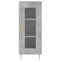 Berkfield Home Highboard Concrete Grey 34.5x34x180 cm Engineered Wood - thumbnail 6