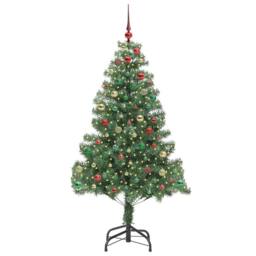 Berkfield Home Christmas Tree with 300 LEDs with Stand Green 210 cm PVC - thumbnail 3