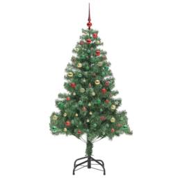 Berkfield Home Christmas Tree with 300 LEDs with Stand Green 210 cm PVC - thumbnail 6