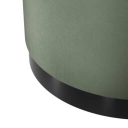 Lemon Pavilion Furniture Lara Large Pouffe - L60.5 x W60.5 x H35.5 cm - Sage/Black Matte in Grey - Size: 1 Pack - thumbnail 2