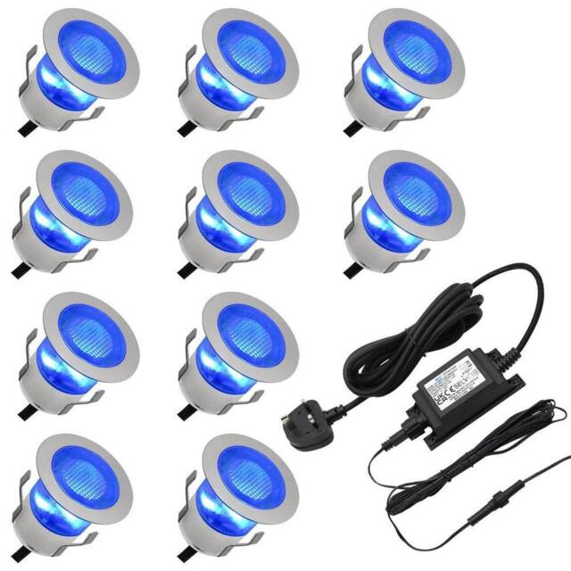 SPETLEK IP68 Outdoor LED Decking Lights 30mm Round in Blue - image 1