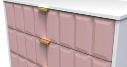 Ready Assembled 2 U Metro 3 Drawer Chest (Ready Assembled) in Dusty Pink - thumbnail 4
