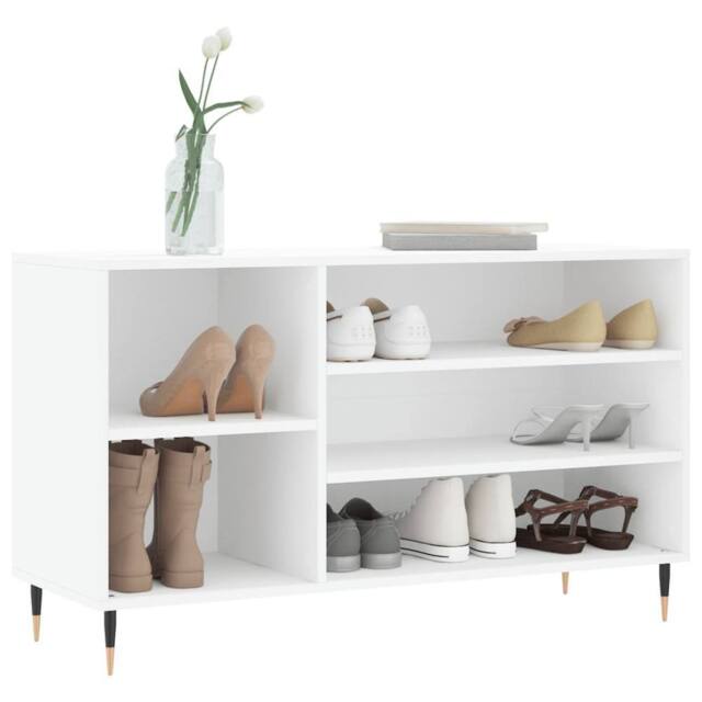 Berkfield Home Shoe Cabinet White 102x36x60 cm Engineered Wood - Size: 102 x 36 x 60 cm